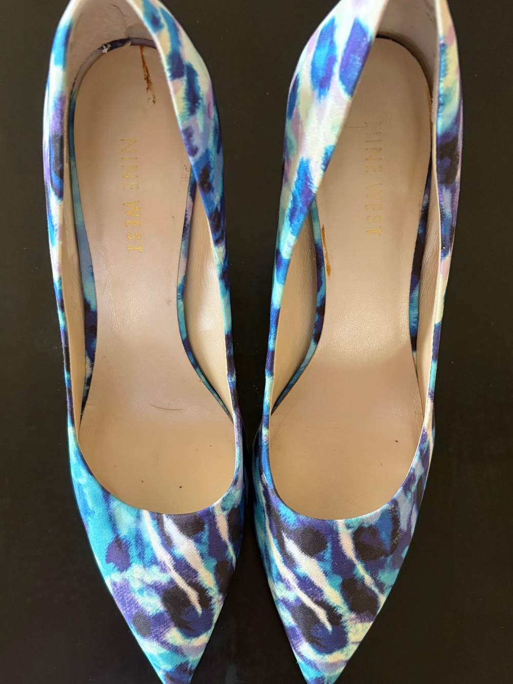 Nine West Blue Multi-Tone Pointed Toe Heels Size 6-1/2